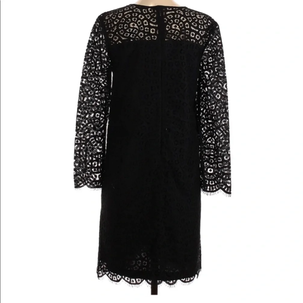 NWT GAP BLACK LACE LONG SLEEVE DRESS TALL SMALL - Picture 2 of 6
